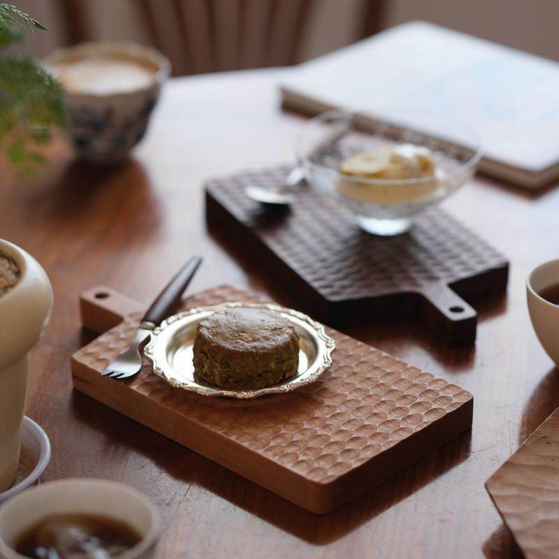 IHR|雕刻小砧板果切水实木家用黑胡桃木桃木樱日式辅盘食糕点盘,淘宝优惠券,粉丝福利购,淘宝优惠卷