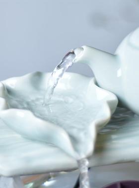 创意陶瓷流水摆件家用客厅风水招财鱼缸办公室桌面禅意装饰小喷泉