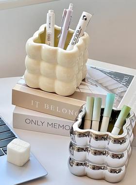 奶油风客厅棉花糖玄关钥匙收纳摆件入户进门口玄幻柜子锁匙装饰品