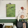 Original physical art swallow painting