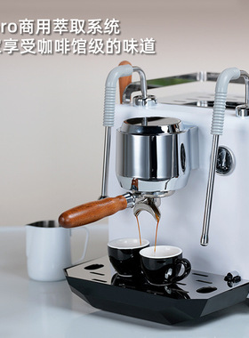 查实米商用半自动咖啡机意式双锅炉咖啡机触屏预浸泡PID咖啡机