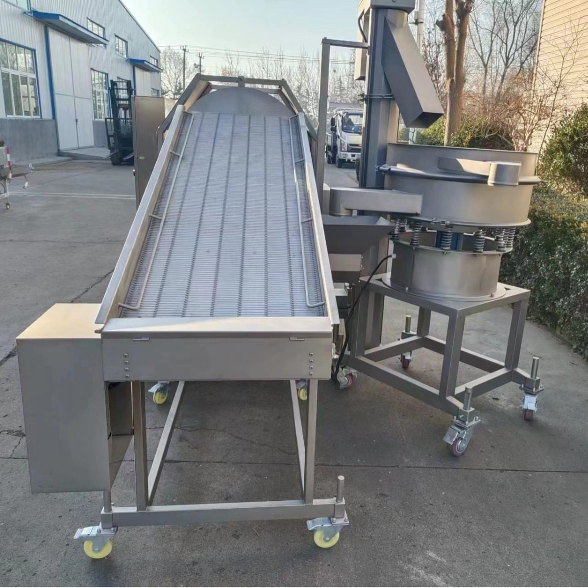 全自动滚筒式上粉机 鸡米花滚筒上粉设备 全自动鸡柳裹粉机,淘宝优惠券,粉丝福利购,淘宝优惠卷