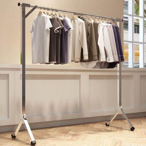 折叠晾衣架落地室内家用阳台卧室便携式室外凉伸缩杆式晒被子神器,淘宝优惠券,粉丝福利购,淘宝优惠卷