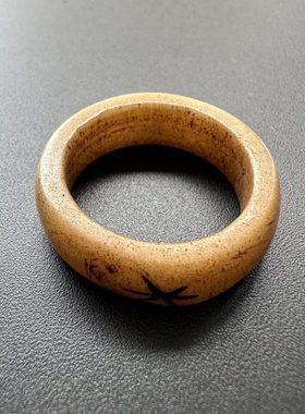 尼泊尔西藏手作复古个性牦牛骨戒指手戒民族风跑环男女款饰品9