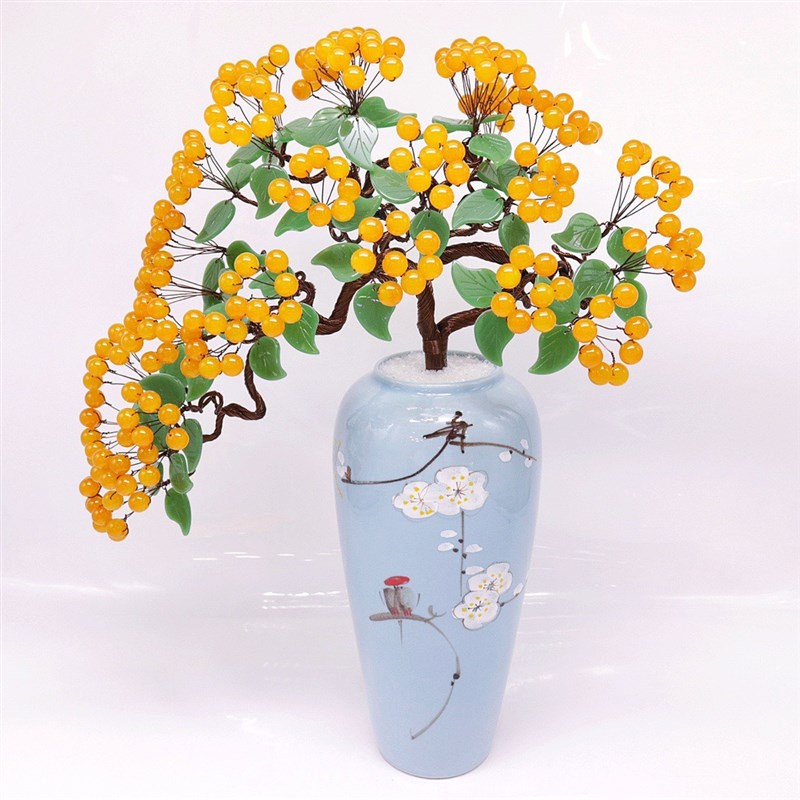 紫水晶发财树黄水晶n摇钱树家居摆件客厅玄关酒柜店铺开业乔迁送 - 图3