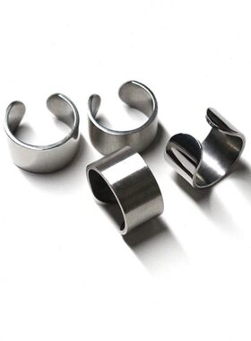 不锈钢街头简约开口光板光面拉丝磨砂戒指宽面戒指情侣网红戒