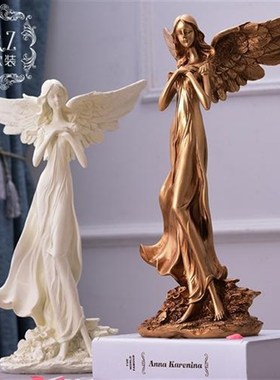 欧式雕塑天使女神人物摆件家居办公室客厅装饰品电视书柜艺术礼品
