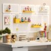 Hole-free wall hole board study table children's room table metal partition M board storage display rack magnetic storage