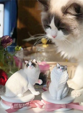 英短美短布偶猫咪可爱宠物定制香薰车载室内宠物纪念手办摆件礼物