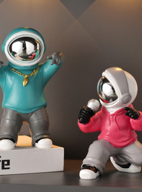 太空人宇航员小摆件客厅电视柜新房子创意酒柜书桌面家居软装饰品