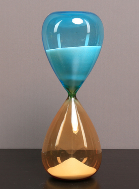 北欧简约创意彩色玻璃沙漏计时器摆件客厅酒柜电视柜办公室装饰品