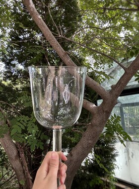 6-7寸透明手持钵水晶钵音乐碗采耳瑜伽头疗钵乐器包邮送棒手持钵