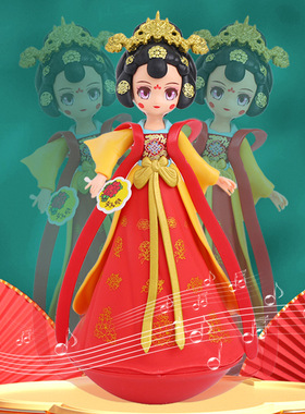 西安旅游文创大唐不倒翁小姐姐四大美女不夜城卡通纪念品手办摆件