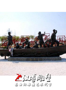 玻璃钢仿铜人物雕塑渔业文化卖鱼商贩渔夫雕像海边鱼店铜雕定制