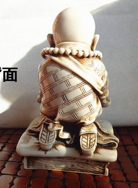 砂石树脂小和尚沙弥和尚小沙僧摆件 家居书房卧室摆放