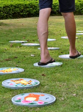 户外花园垫脚石田园庭院花园汀步石小院子草坪脚踏石装饰防滑摆件