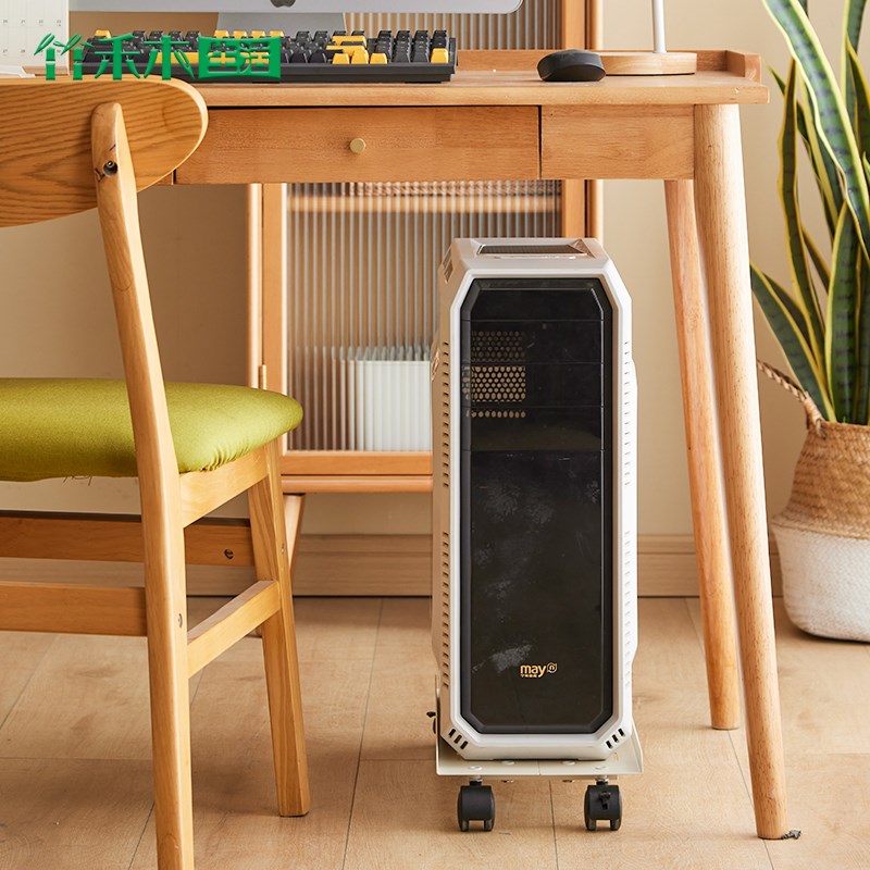 Computer host base with pulley chassis bracket storage rack removable cooling chassis rack simple host tray