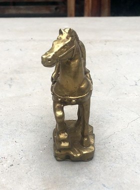 纯铜马上封侯小摆件马驮猴马上猴铜F装饰书桌办公桌中式工艺摆设