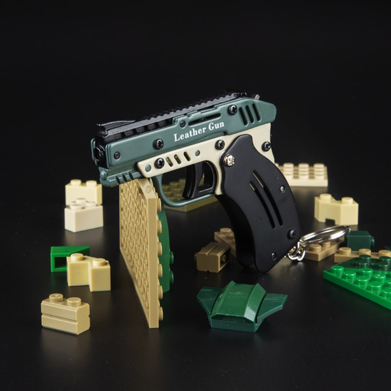 第四代全金属打橡皮筋枪反吹式迷你可回膛儿童玩具软弹皮筋枪 - 图1