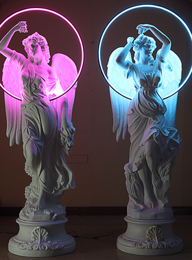 落地欧式人物天使四季女神雕塑花园美陈石膏像婚礼玻璃钢招财摆件