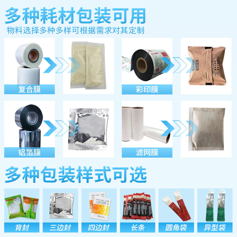 全自动四边封包装机 多列奶茶粉粉剂包装机 立式面粉粉末分装机,淘宝优惠券,粉丝福利购,淘宝优惠卷