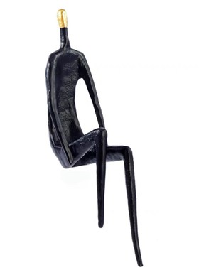 简约现代样板房摆件金属抽象铸铁艺人物书架装饰架雕塑冷淡风摆设