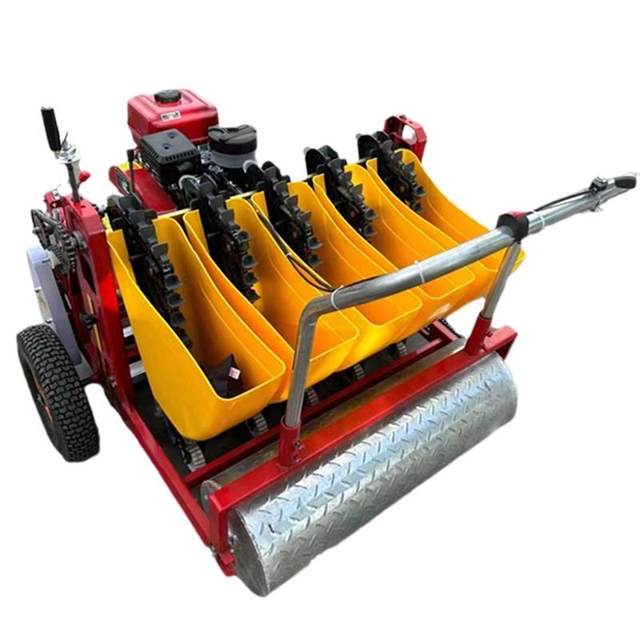 Garlic seeder new gasoline engine self-propelled garlic seeding hand-pushing electric agricultural precision sowing multi-line garlic seeding machine