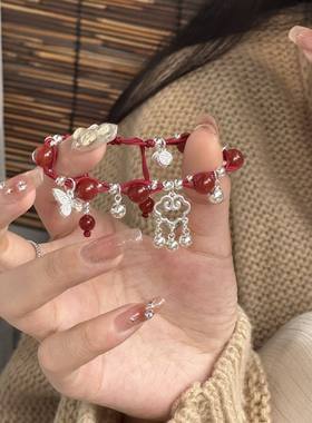 苗疆红绳铃铛一步一响手链新款