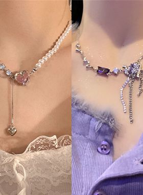 轻奢小众项链ins学生潮酷辣妹锁骨链个性百搭2022爆款颈链组合