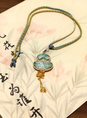 广西壮锦手工葫芦项链伴手礼