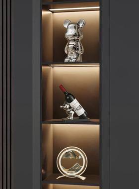 轻奢高档桌面玄关摆件电镀陶瓷摆饰组合套装客厅酒柜电视柜装饰品