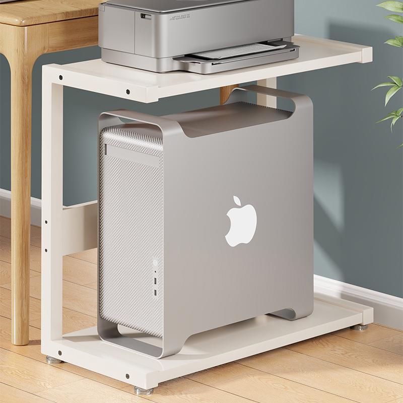 Deskside floor-standing computer main rack, layered storage rack under the desk, chassis storage rack, printer placement rack