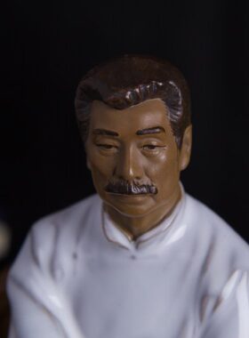 石湾陶瓷现代中式文玩家居客厅书房摆件老师长辈毕业送礼鲁迅先生