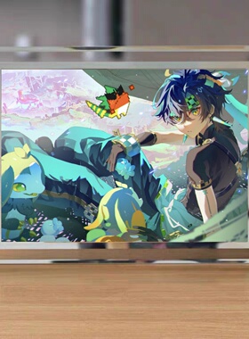 原神周边基尼奇水晶相框摆台