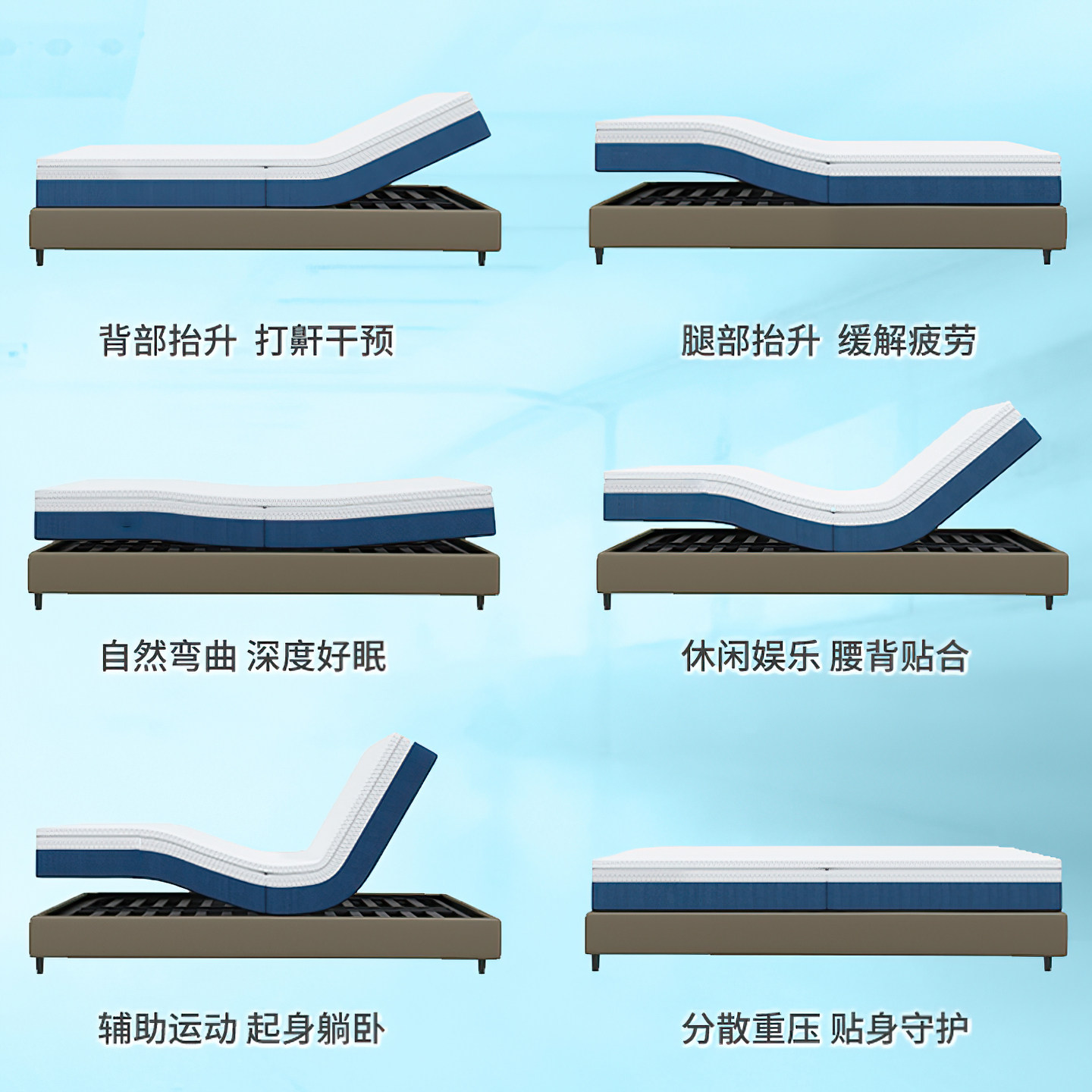 康护佳零重力智能电动床垫干预打鼾一键入眠多功能现代简约双人床,淘宝优惠券,粉丝福利购,淘宝优惠卷