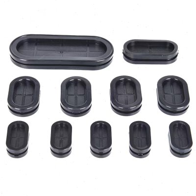 Environmentally friendly rubber cross-oval long-waisted double-sided dust-proof coil with membrane string coil chassis hole wire sealing