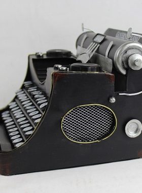 格嘉睿尔复古老式打字机模型工艺品创意酒吧摆件家具橱窗陈列软装