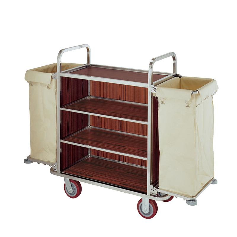 供应不锈钢客房服务车房口车钢木服务车酒店客房服务车房口车 - 图3
