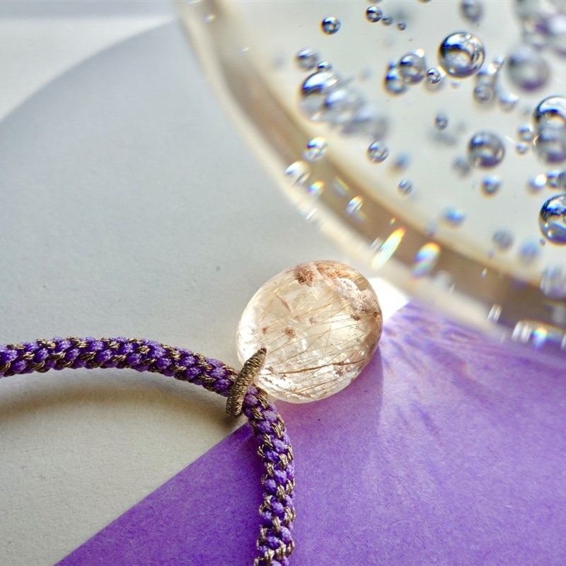 天然幽灵穿发粉水晶女士手绳手链手工编织女简约闺蜜森系手串礼物,淘宝优惠券,粉丝福利购,淘宝优惠卷