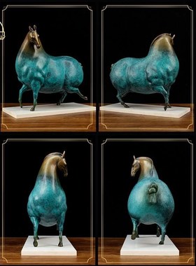 《盛世唐马》铜马摆件工艺品家居饰品礼品装饰品客厅玄关桌面摆设