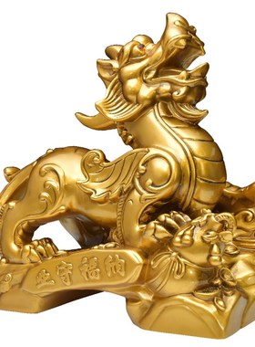 招财聚宝纳福貔貅旺财一对摆件新居客厅玄关酒柜前台装饰开业礼物