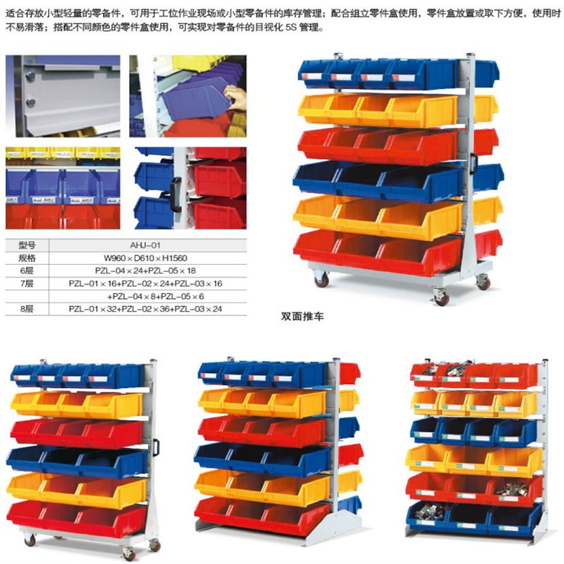 Hardware tool rack hardware rack hole plate tool hanging plate storage rack double-sided mobile material organizing rack