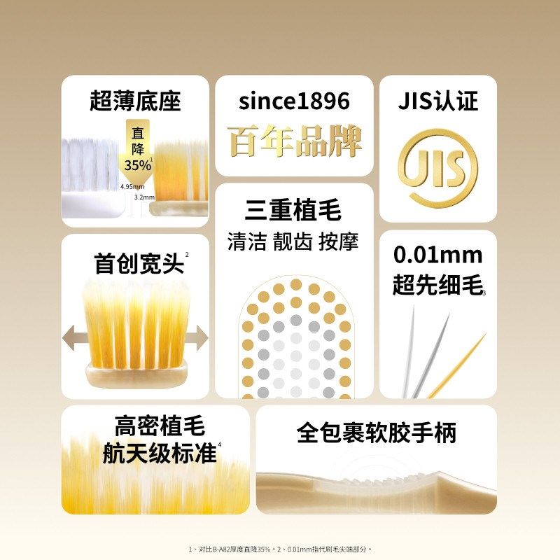 EBISU/惠百施65孔中毛宽头牙刷口腔成人护齿护龈超高效清洁3支装,淘宝优惠券,粉丝福利购,淘宝优惠卷