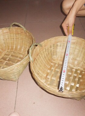 竹编制品 竹篓 米篓 竹编箩 筐 小F号 竹制品 手工 竹箩筐杂物筐