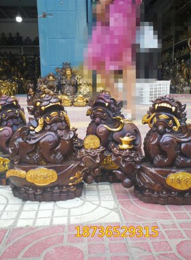 纯铜貔貅招财旺财貔貅财富元宝招财镇宅家居铜器摆件