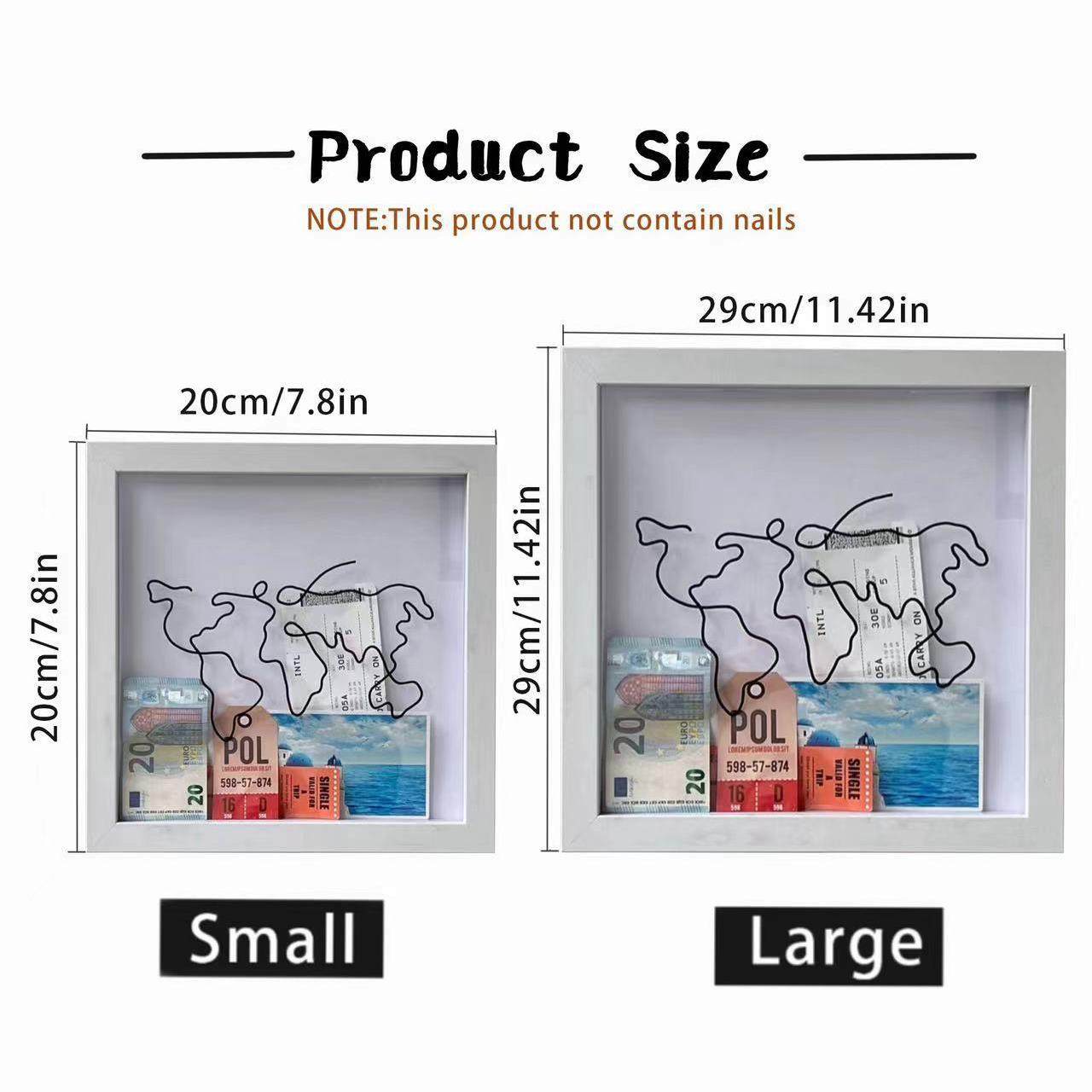 透明复古小红书地图相框门票储存票根盒明信片旅行手工纪念收纳盒,淘宝优惠券,粉丝福利购,淘宝优惠卷