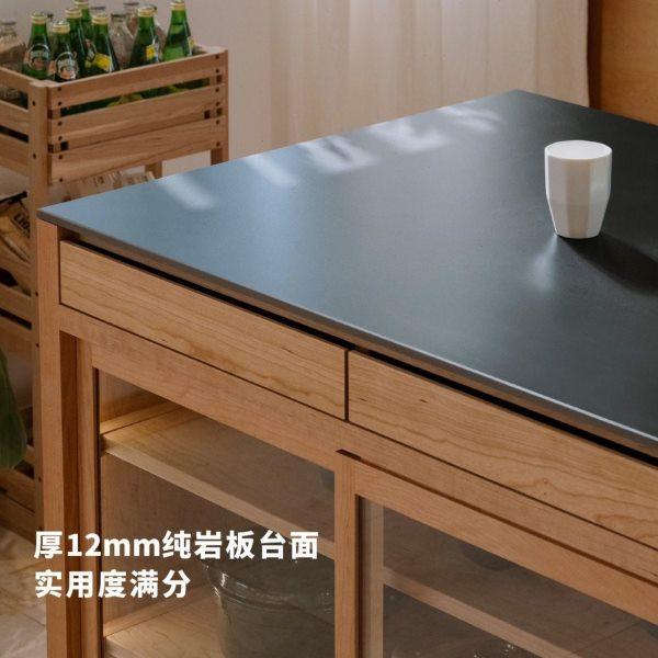 日式全实木岩板岛台樱桃木厨房吧台储物柜子餐厅收纳柜子客厅中岛,淘宝优惠券,粉丝福利购,淘宝优惠卷