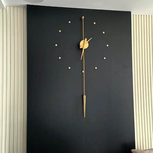 现代简约客厅时钟个性极简风家用客厅装饰挂钟创意玄关艺术静音表 - 图2