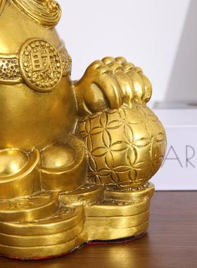 黄铜貔貅办公室店铺开业饰品家居摆件金属金钱貔貅黄铜工艺品