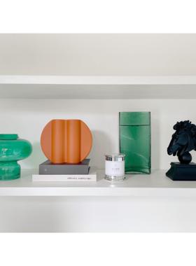 样板房书柜摆件现代家居软装饰品挂画仿真花沙漏首饰盒组合ZH2571